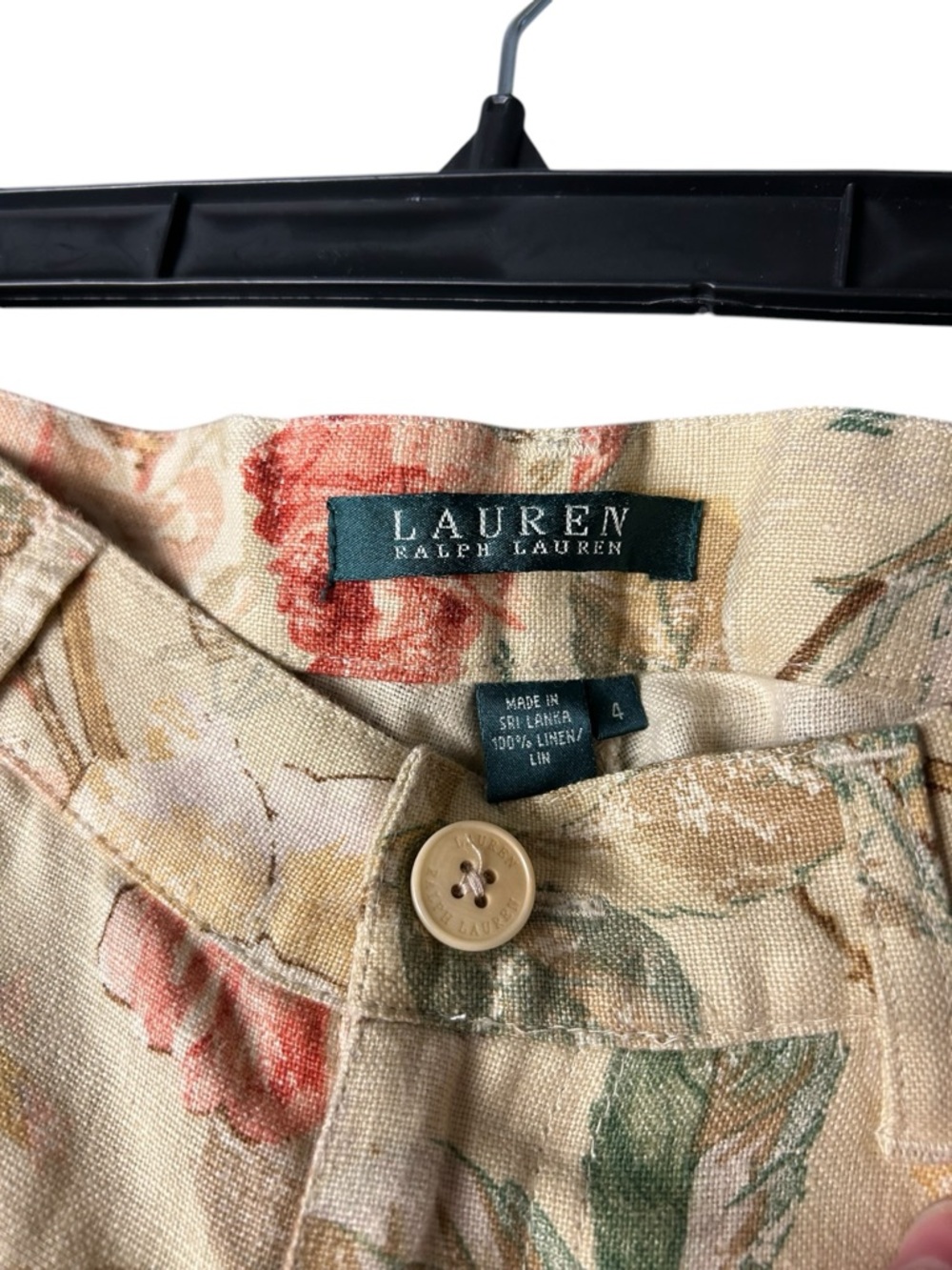 Lauren Ralph Lauren Women’s Size 4 Linen Lightweight Floral Straight Leg Pants - Picture 3 of 8